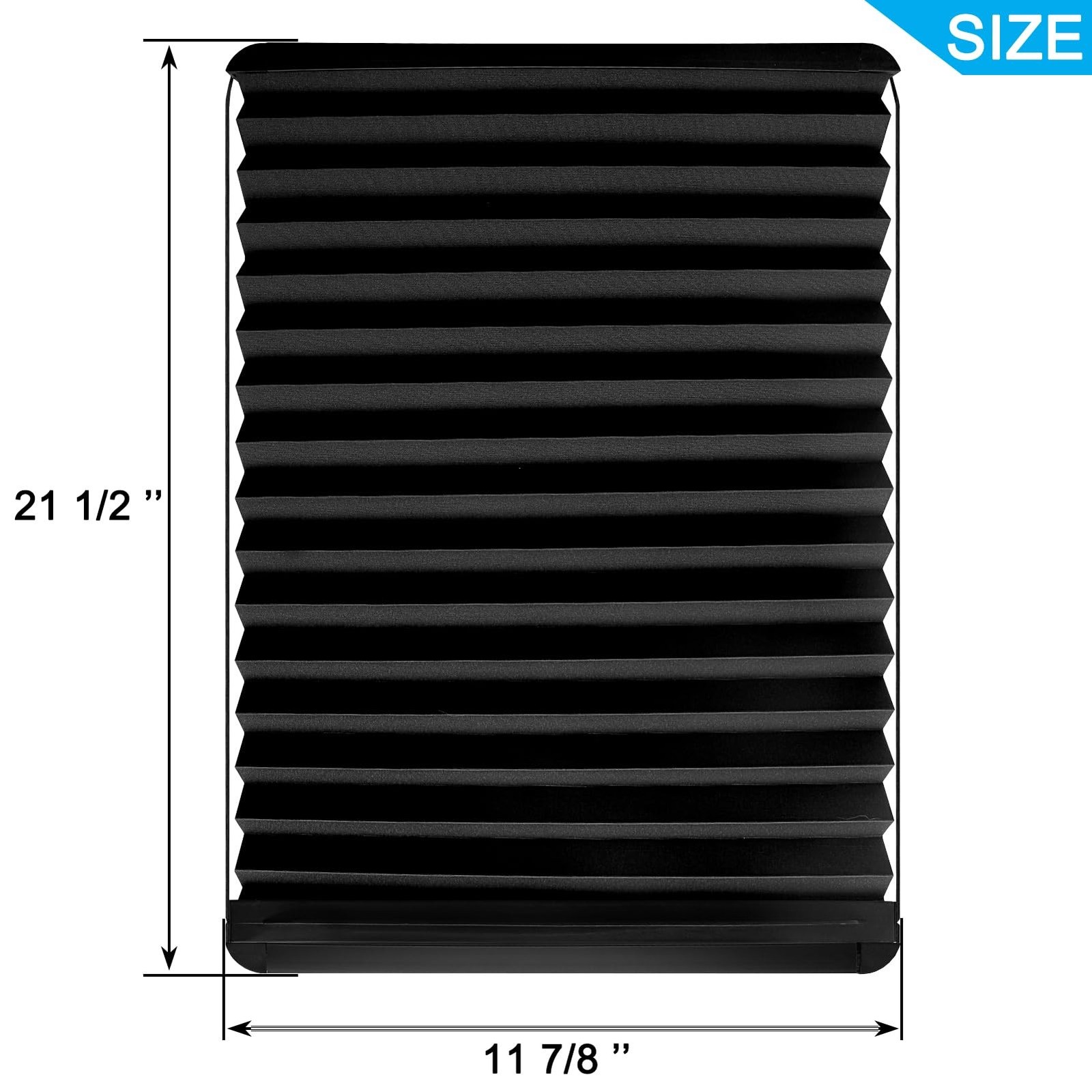RV Thin Pleated Shade Replacement 12×21 Window Blind for Entry Door NEW