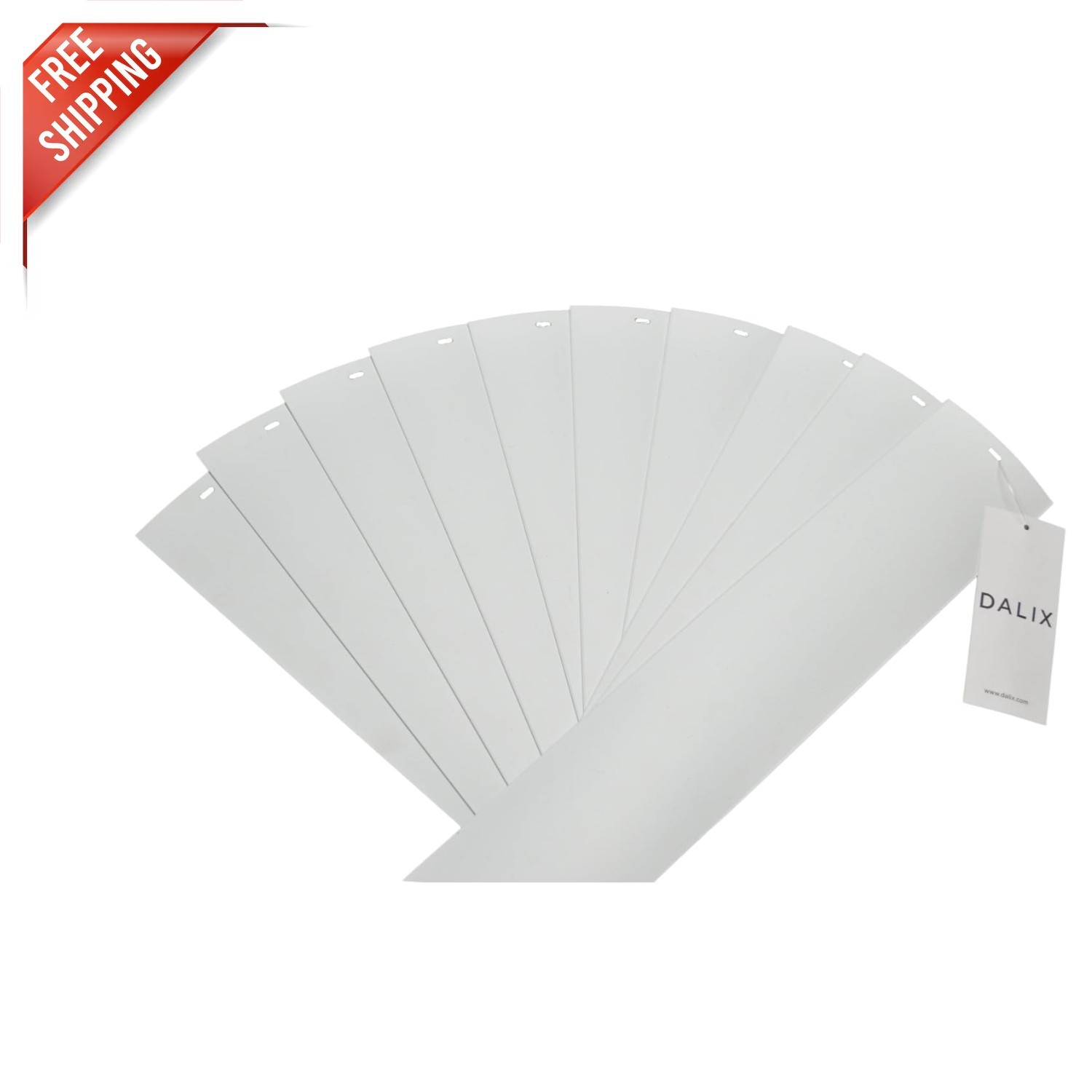 Elegant Smooth Curved PVC Vertical Blind Replacement Slats – 82.5×3.5 (10-Pack)