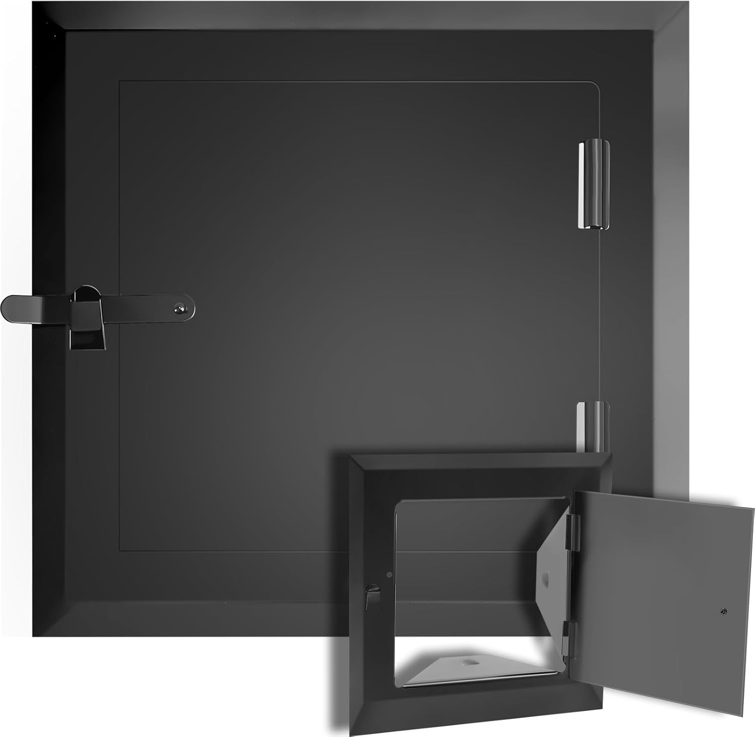 1 Pack 8″ X 8″ Steel Chimney Cleanout Door Fireplace Trap Door with Secure Closi