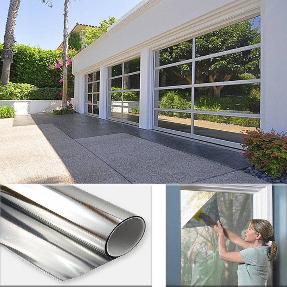 2FT x 50FT One Way Mirror Privacy Reflection Window Tint Film Reduce Heat 5%
