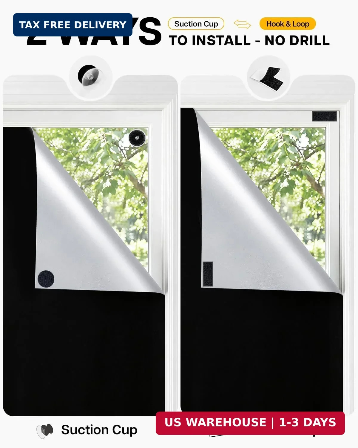 LazBlinds Portable Blackout Shades(57″x118″) | DIY Cut-to-Fit for Travel, Dorm &