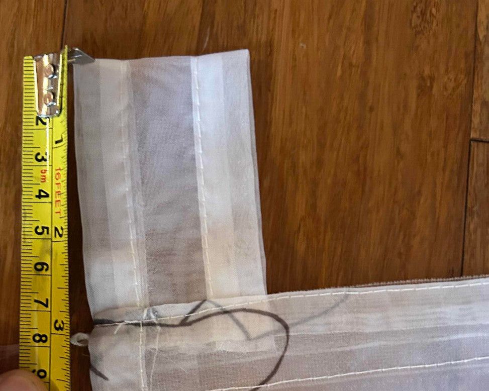 Semi-Transparent Printed Curtain Panel w. built-in Loop Tape – 53″ x 91″