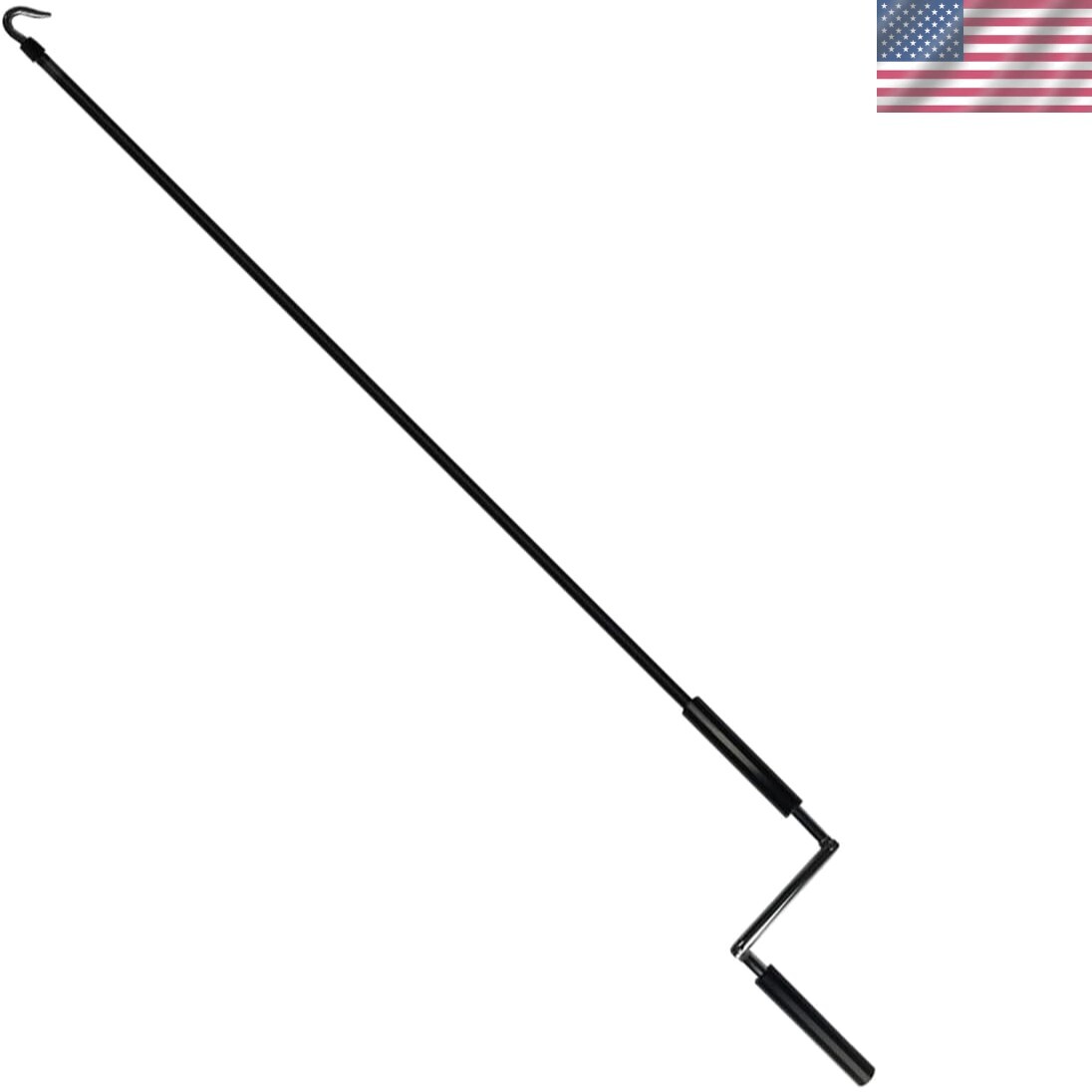 Durable Universal Crank Wand for Both Outdoor and Indoor Roller Blinds, Black