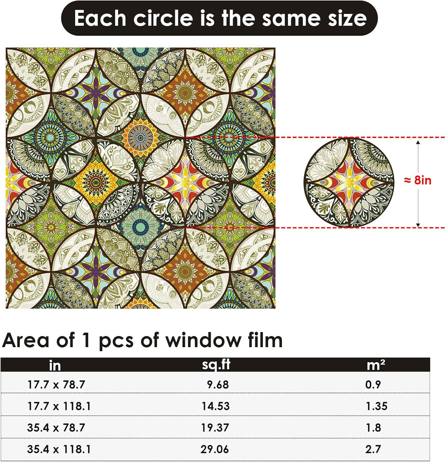 Static Cling Decorative Window Film with Installation Tools Non Adhesive Privacy