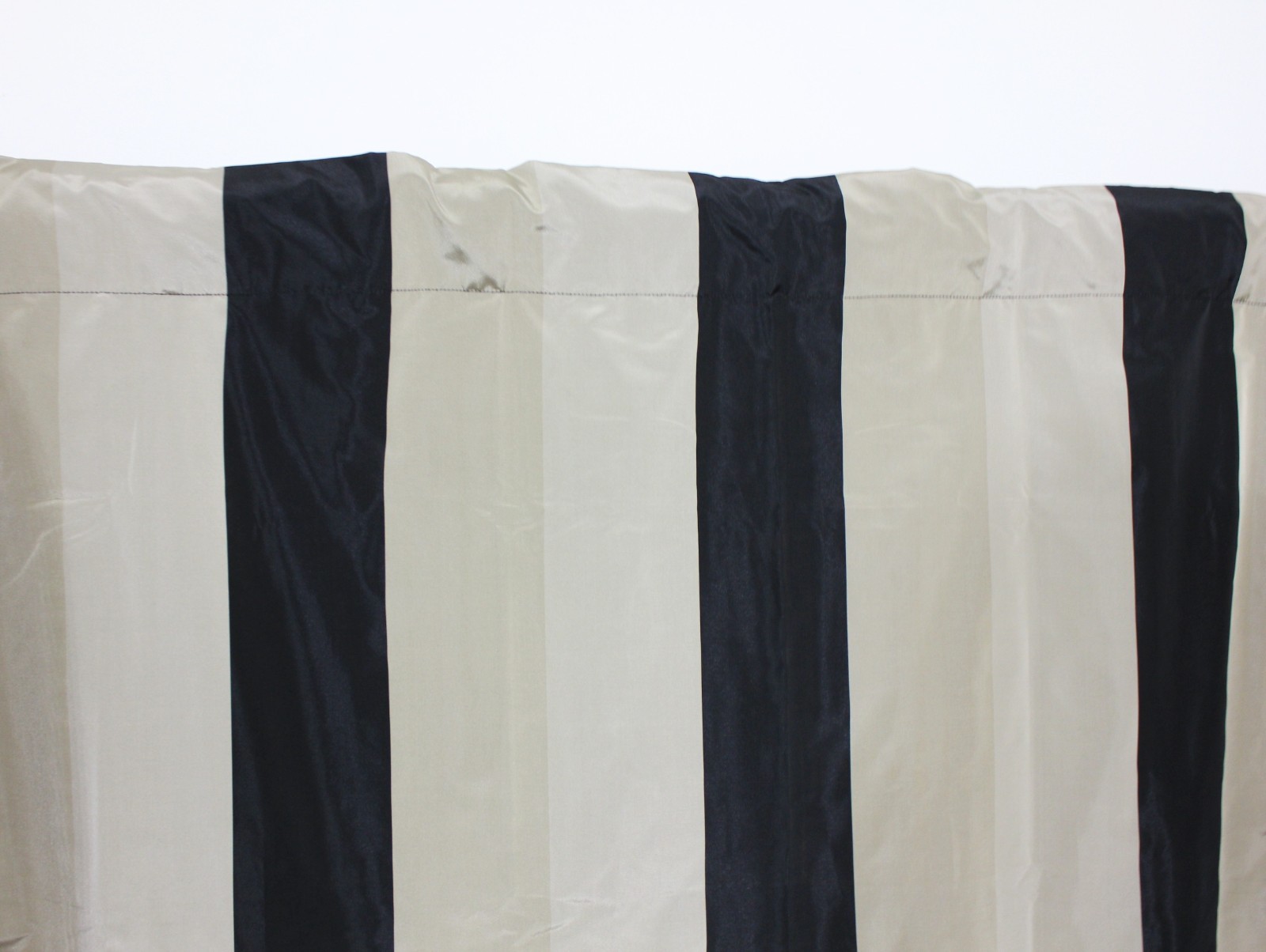 Striped Faux Silk Drapes Lined Weighted Curtains 50×84 Modern Color Block