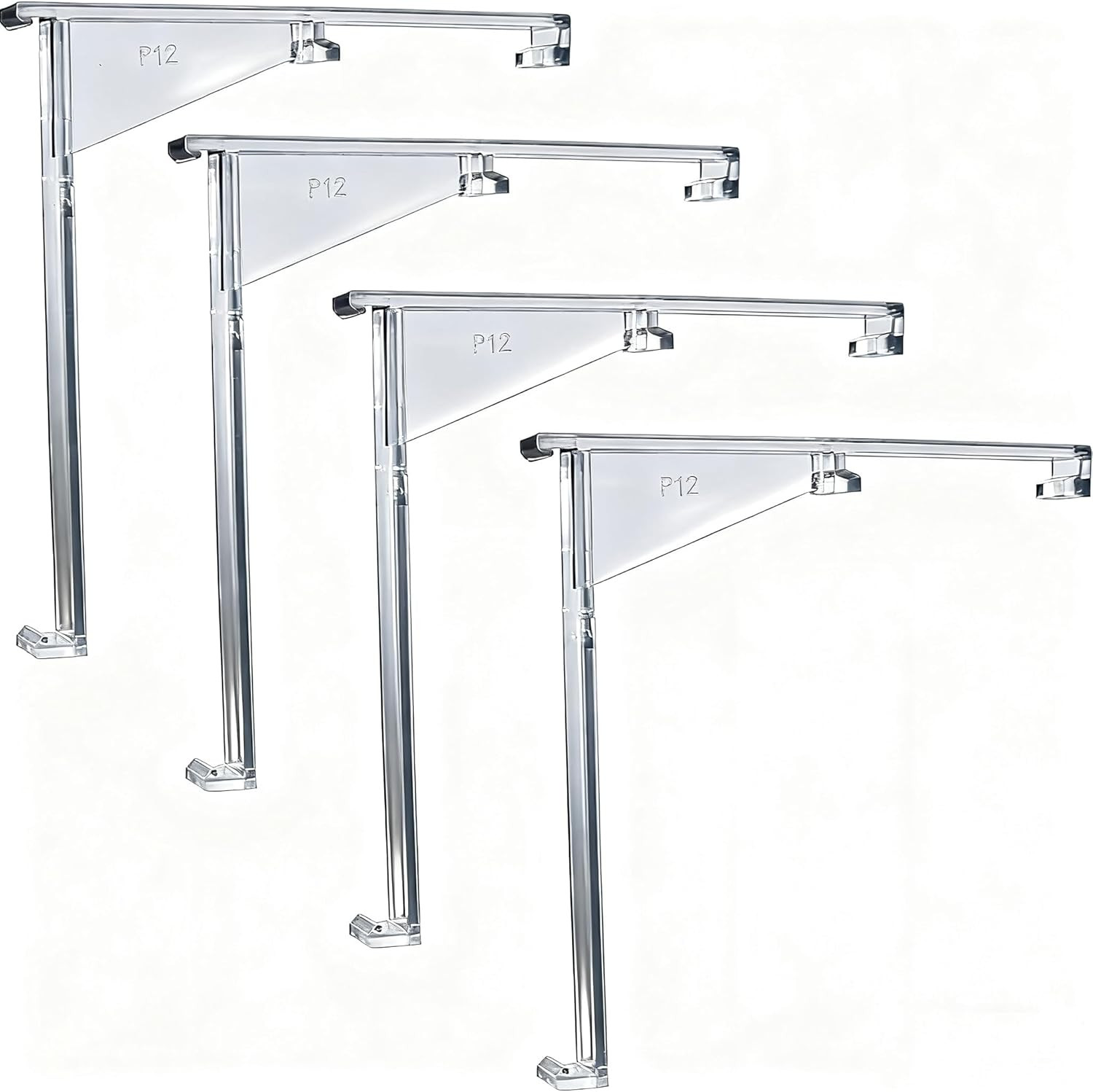 4Pcs Valance Clips 3.5″ Clear Vertical Blind Hidden Retainer Holder Installation