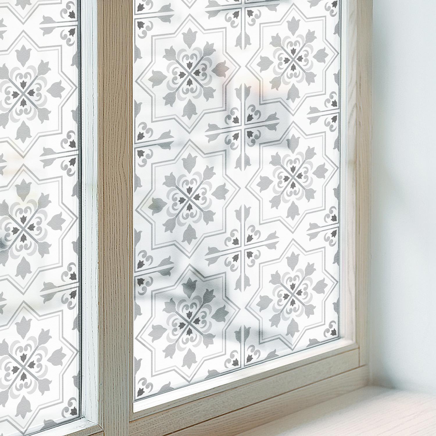 Privacy Window Film Peel and Stick Symmetrical Ornaments Architecture