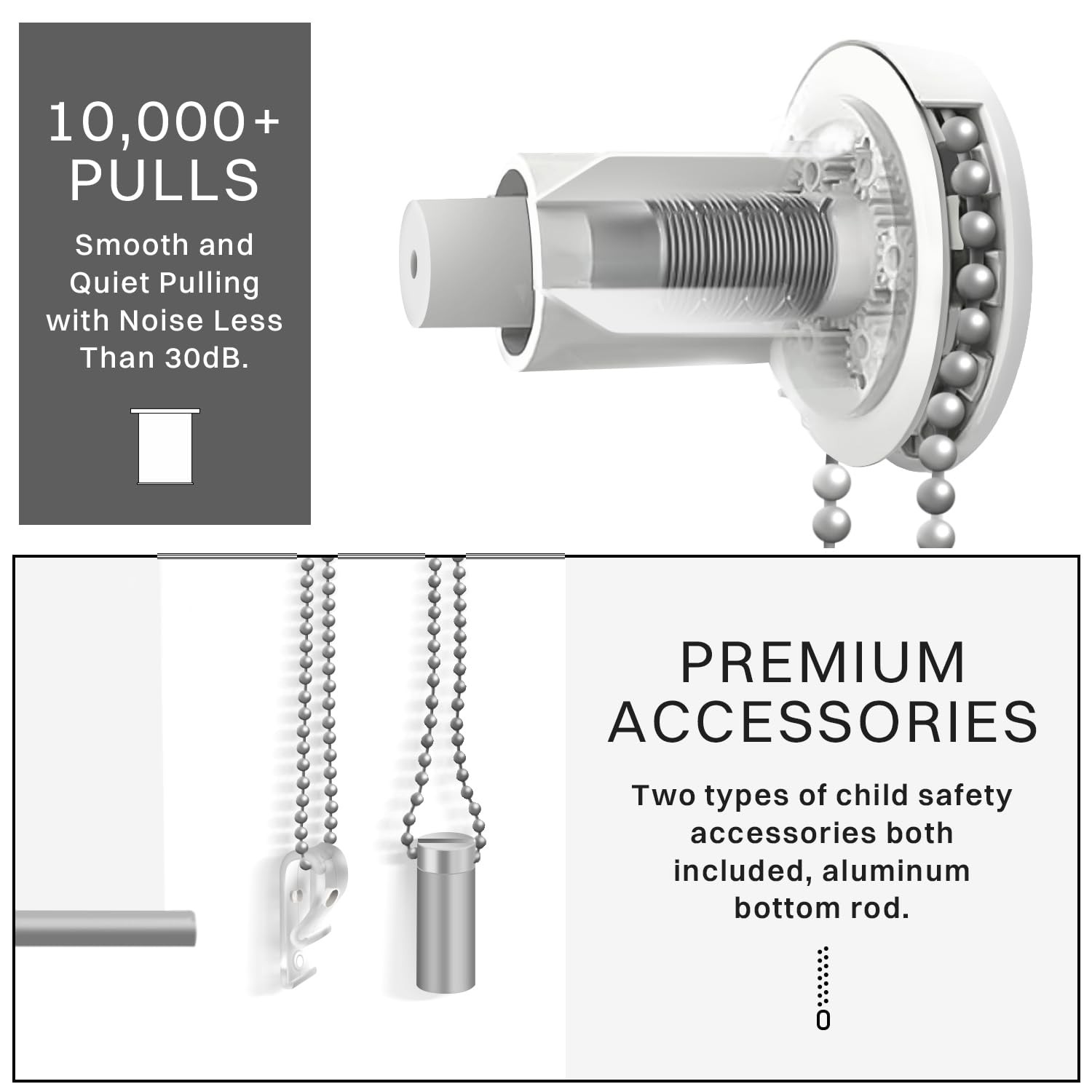 Hidpriva No Drill No Tools 100 Blackout Uv Blind For Down – 37 W X 75 H