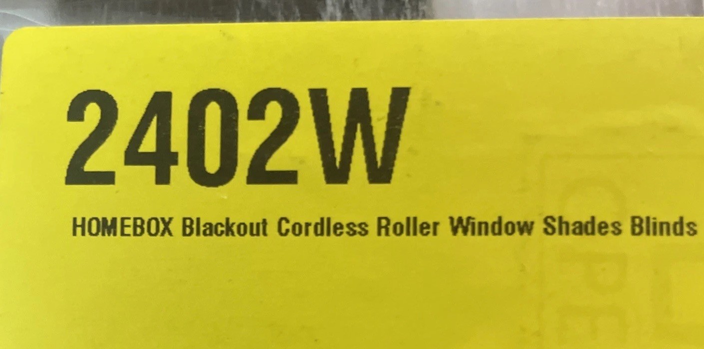 HOMEBOX 100% Blackout Cordless Roller Window Shades 52”W x 72″H Gray