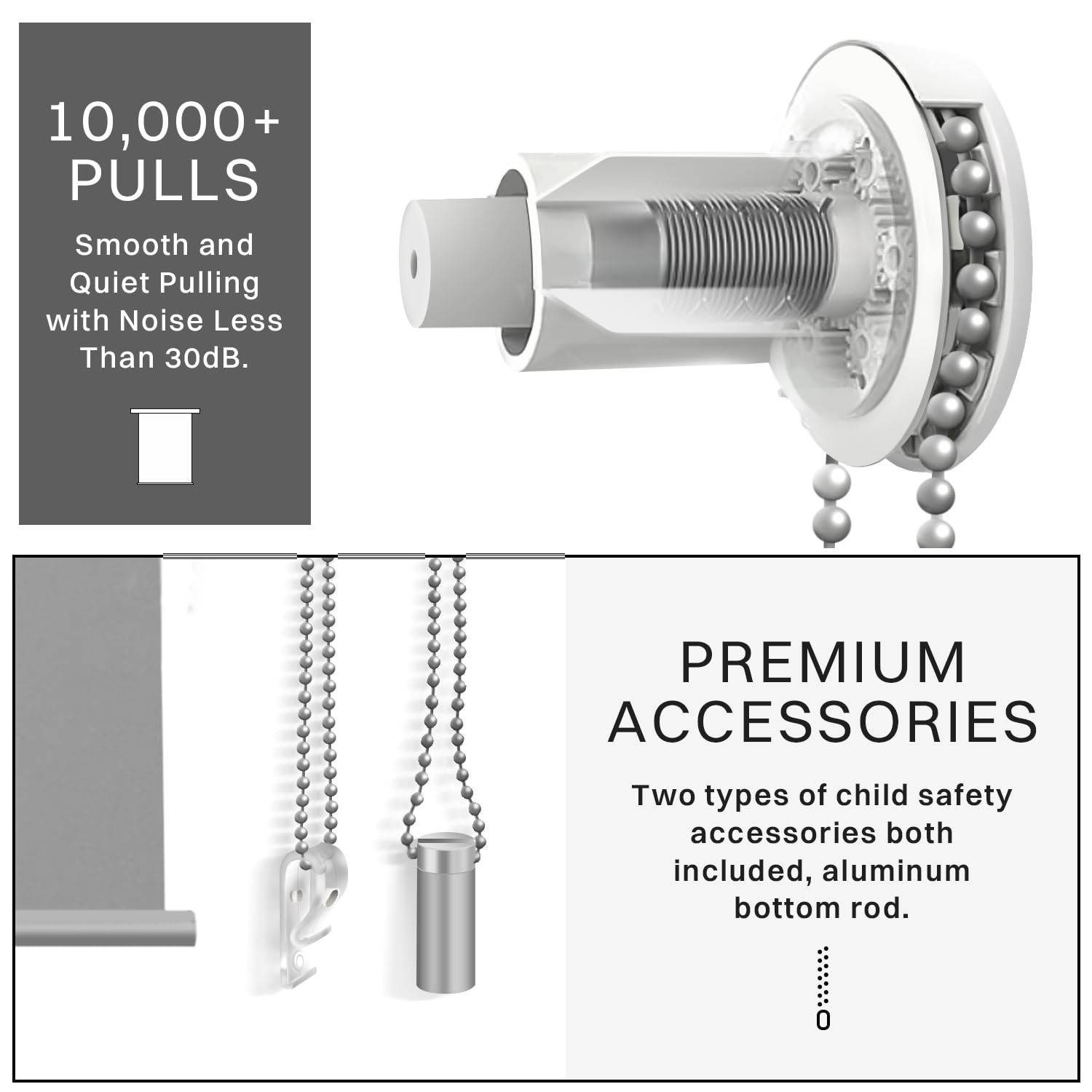 Hidpriva No Drill No Tools 100 Blackout Roller Shade Uv Protection Easy-Care
