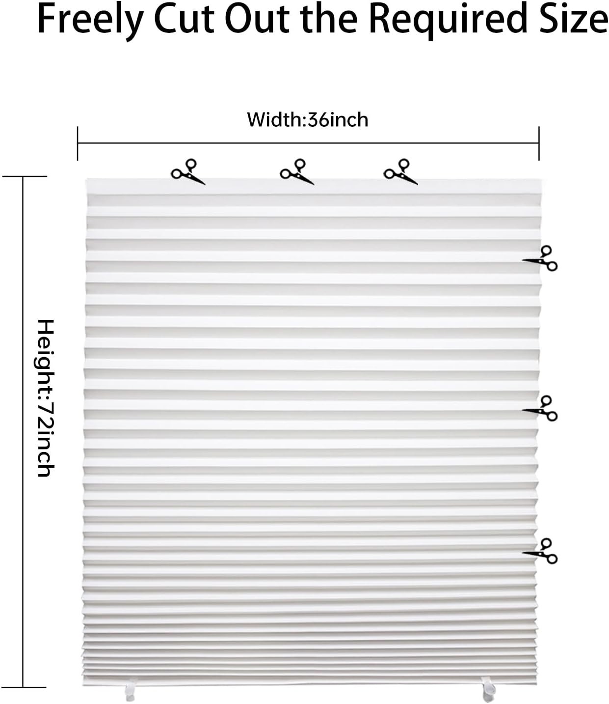 6-Pack Temporary Light Filtering Paper Blinds for Window, Cut to Size Adhesiv…