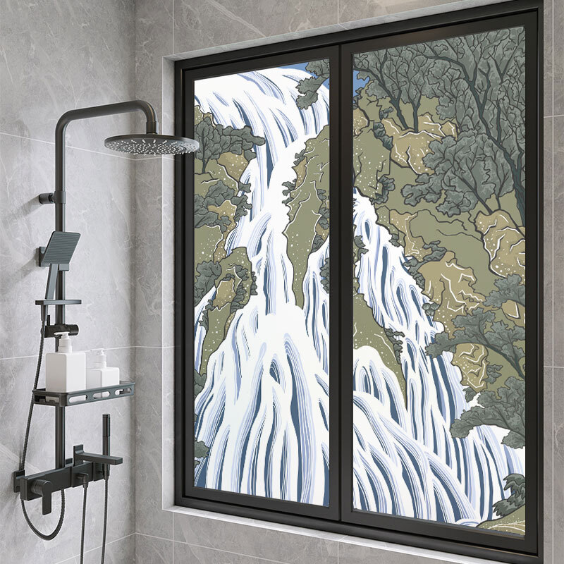 Window Film Japanese Static Cling Opaque Glass Sticker Home Decor