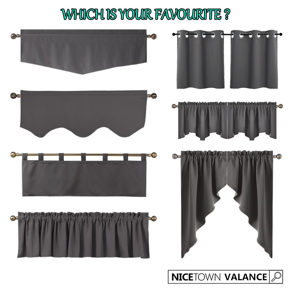 Window Valance – Burgundy Red Blackout Valance Elegant 52 inches by 18 inches…