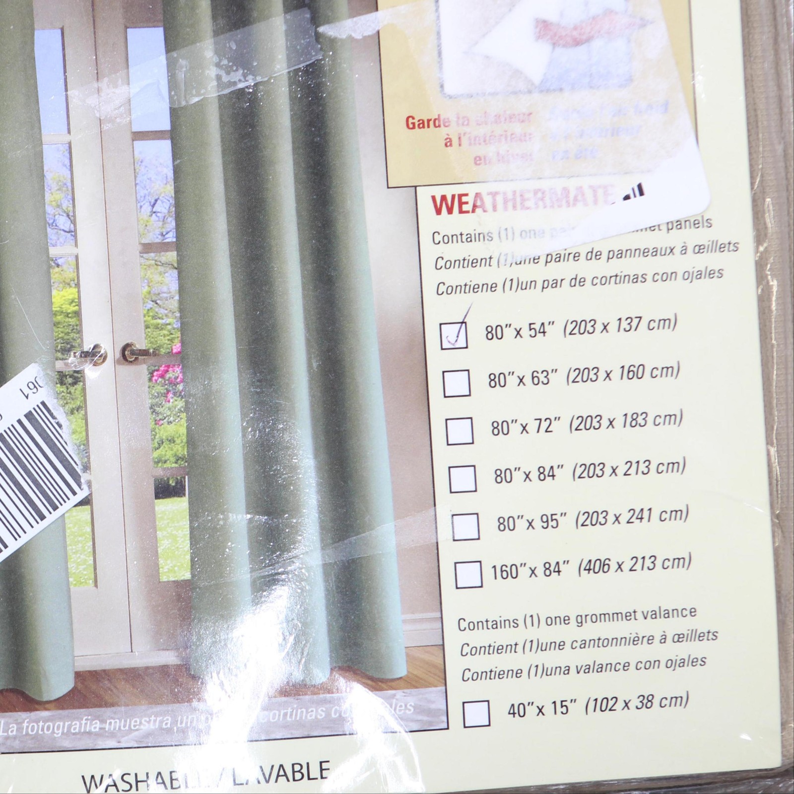 Thermalogic Set of 2 Insulated Grommets Cotton Curtain Panels Khaki 40 x 54