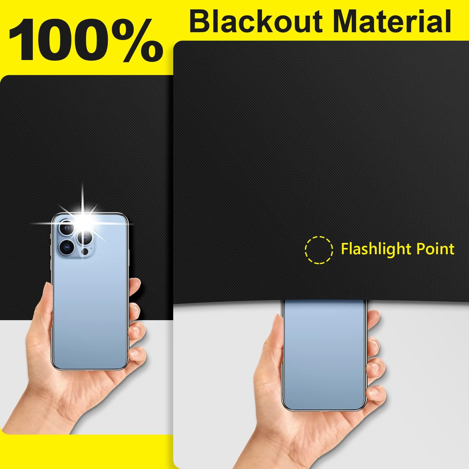 Blackout Curtains for Bedroom, Portable 100% Black Out Window Cover Film, Cuttab
