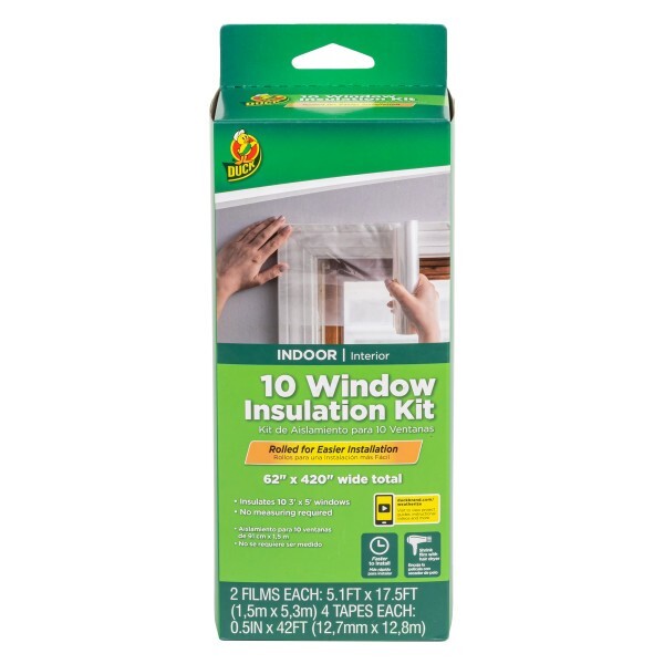 Duck # 288213 Duck Brand Rolled Shrink Film Window Kit – Clear, 10 windows, 62 i