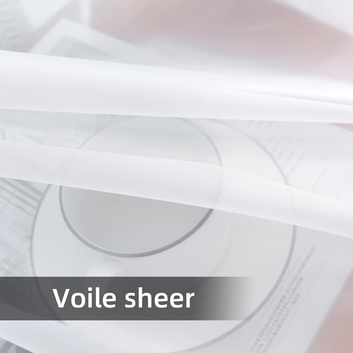 Solid Sheer Rod Pocket Curtain Voile Draperies 2 Panels White Beige Black Grey I