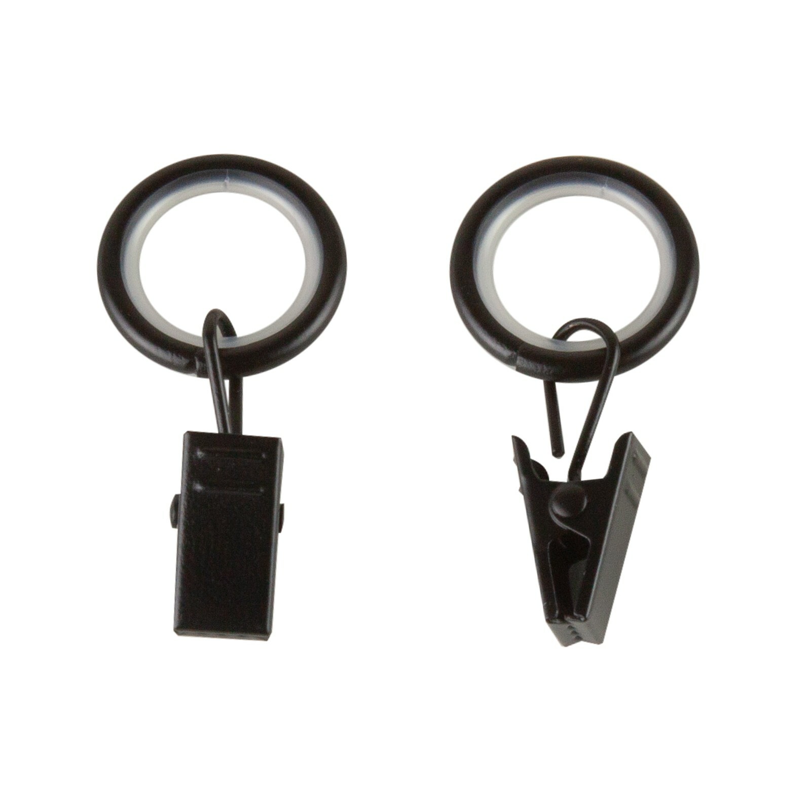 New 10 pcs Noise – Cancelling Curtain Rings w/ Clips 9/16″ ID (5 colors)