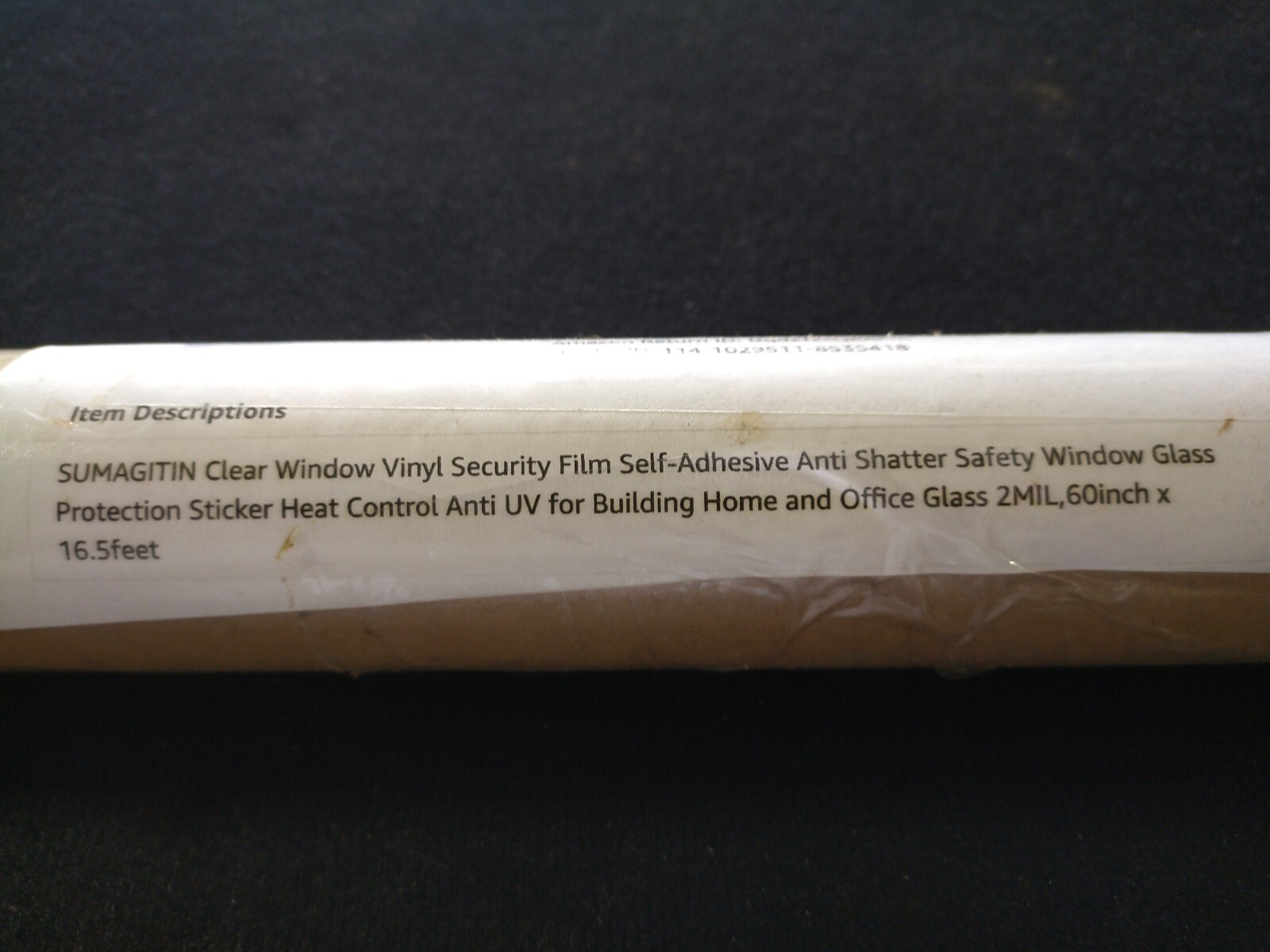 Sumagitin Clear Window Vinyl Security Film Anti Shatter Anti UV 2 mil 60″ x…