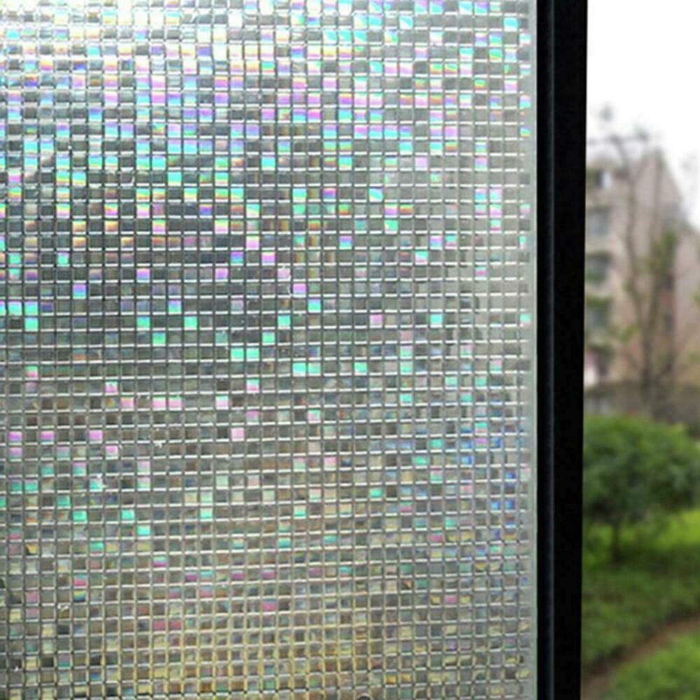 3D No Glue Static Decorative Privacy Mosaic Window Films for Glass 17.7″x78.7″