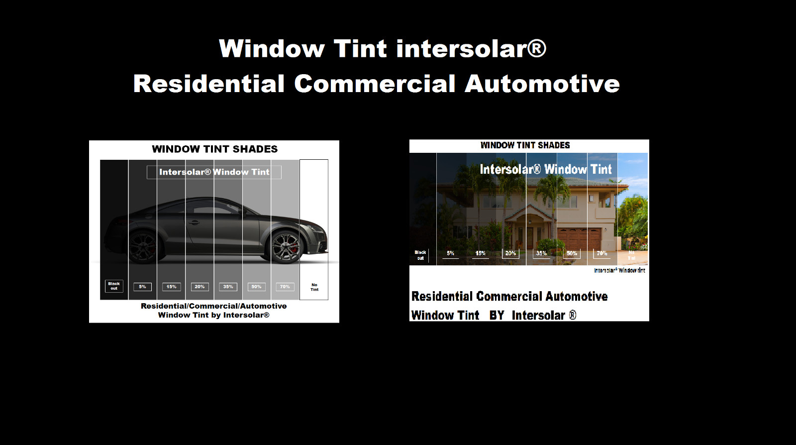 Papel Polarizado para vidrios y cristales Autos Casas negocios usa Intersolar®