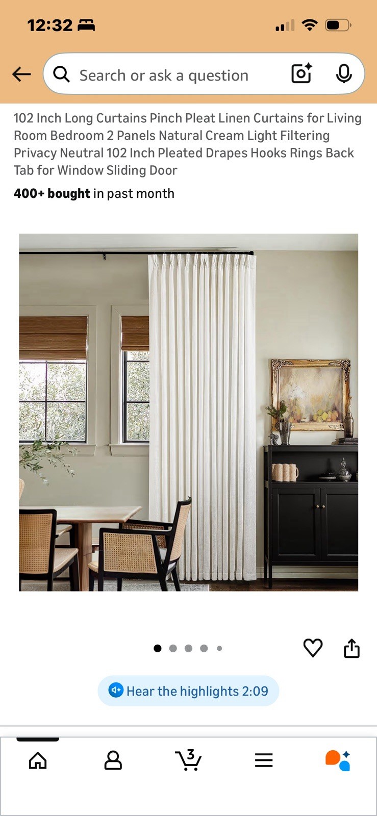 40”102 Two Draperies