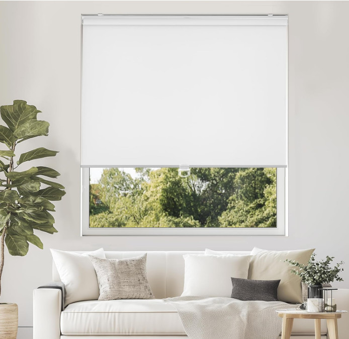 ChrisDowa Cordless Free-Stop 100% Blackout Blinds , Roller Windows 38 W x 72 H