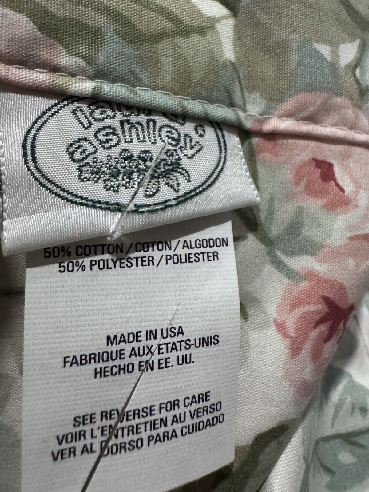 Vintage Laura Ashley Cottage Rose Straight Valance 84″ × 18″- Pink& Green Floral