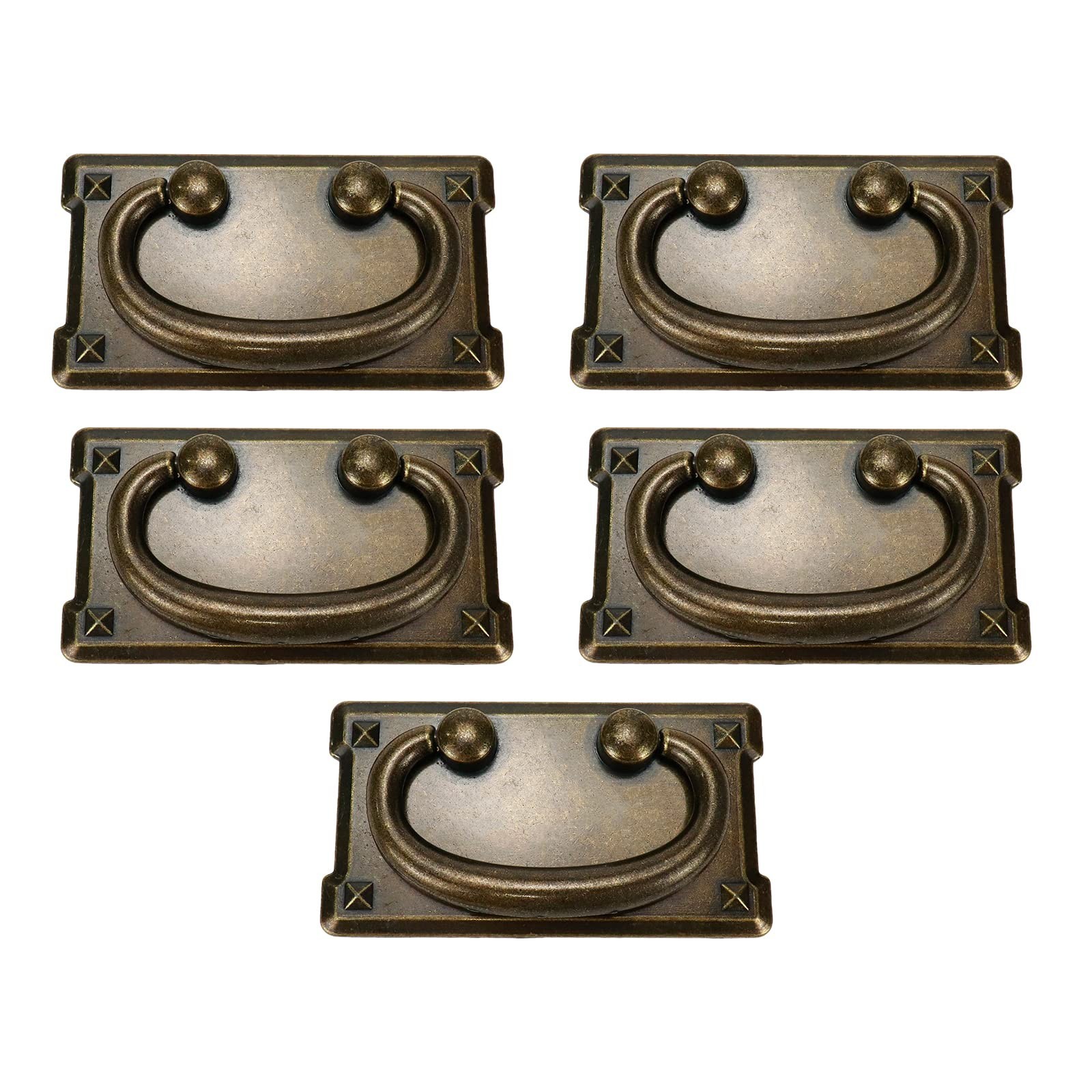 5pcs Horizontal Bail Pulls 3 Inch Cabinet Rectangular Drop Ring Boxes Pulls Z…