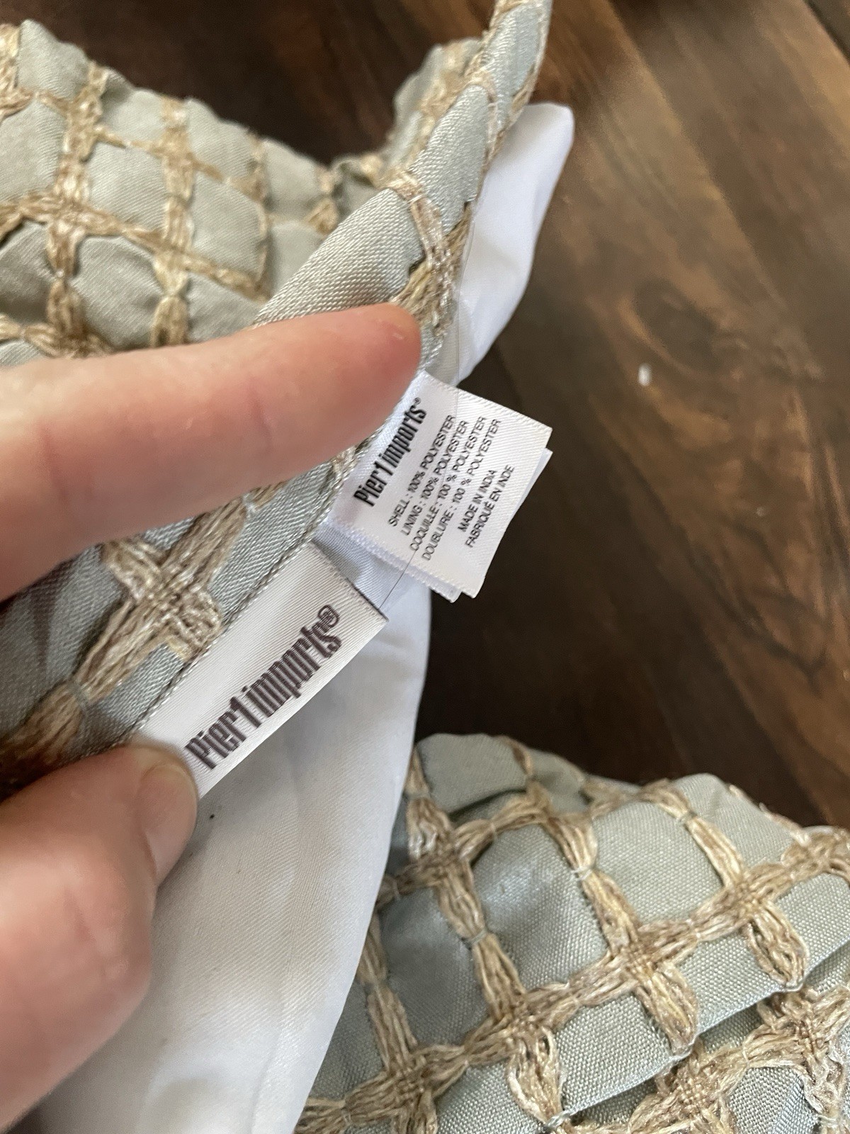 Pier One Curtains Lot Of 2 Green N Brown Size 77×43 N One Is 77 By 47 I8