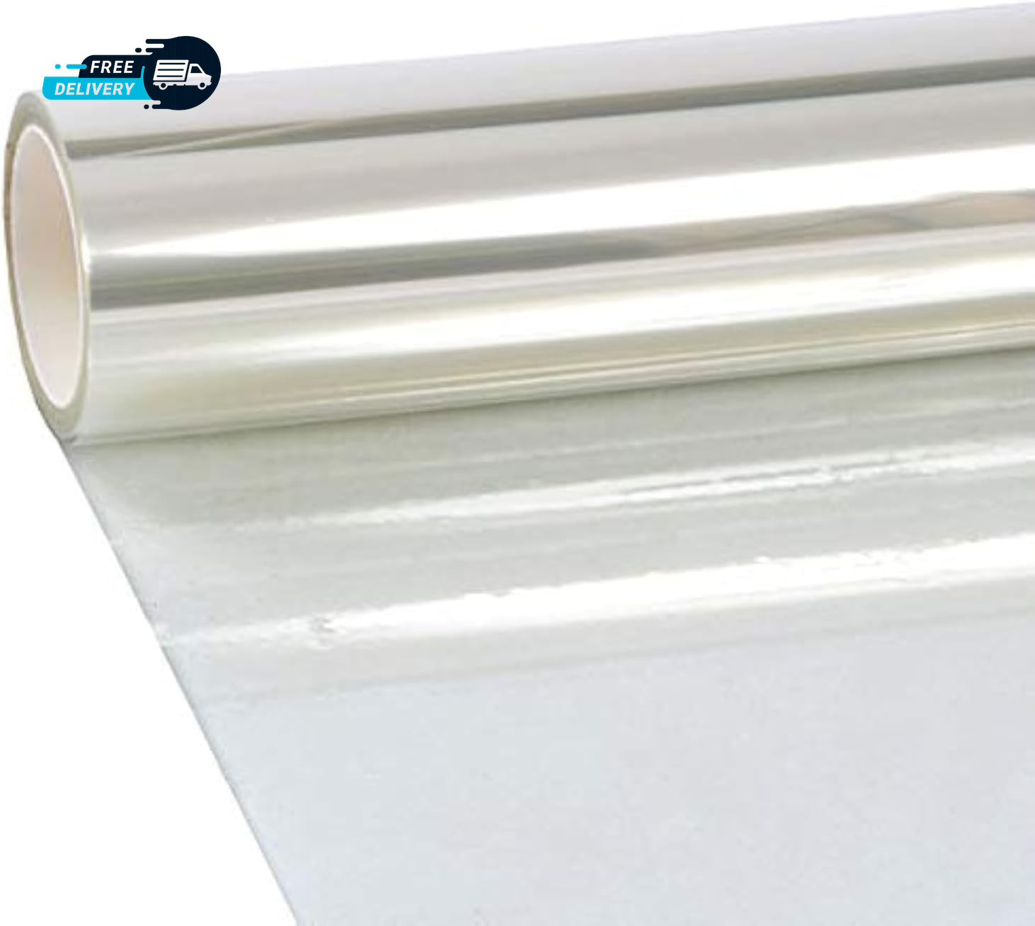 Clear Protective 4Mil Vinyl Window Glass Wrap Shatterproof Security Film 17.75 I