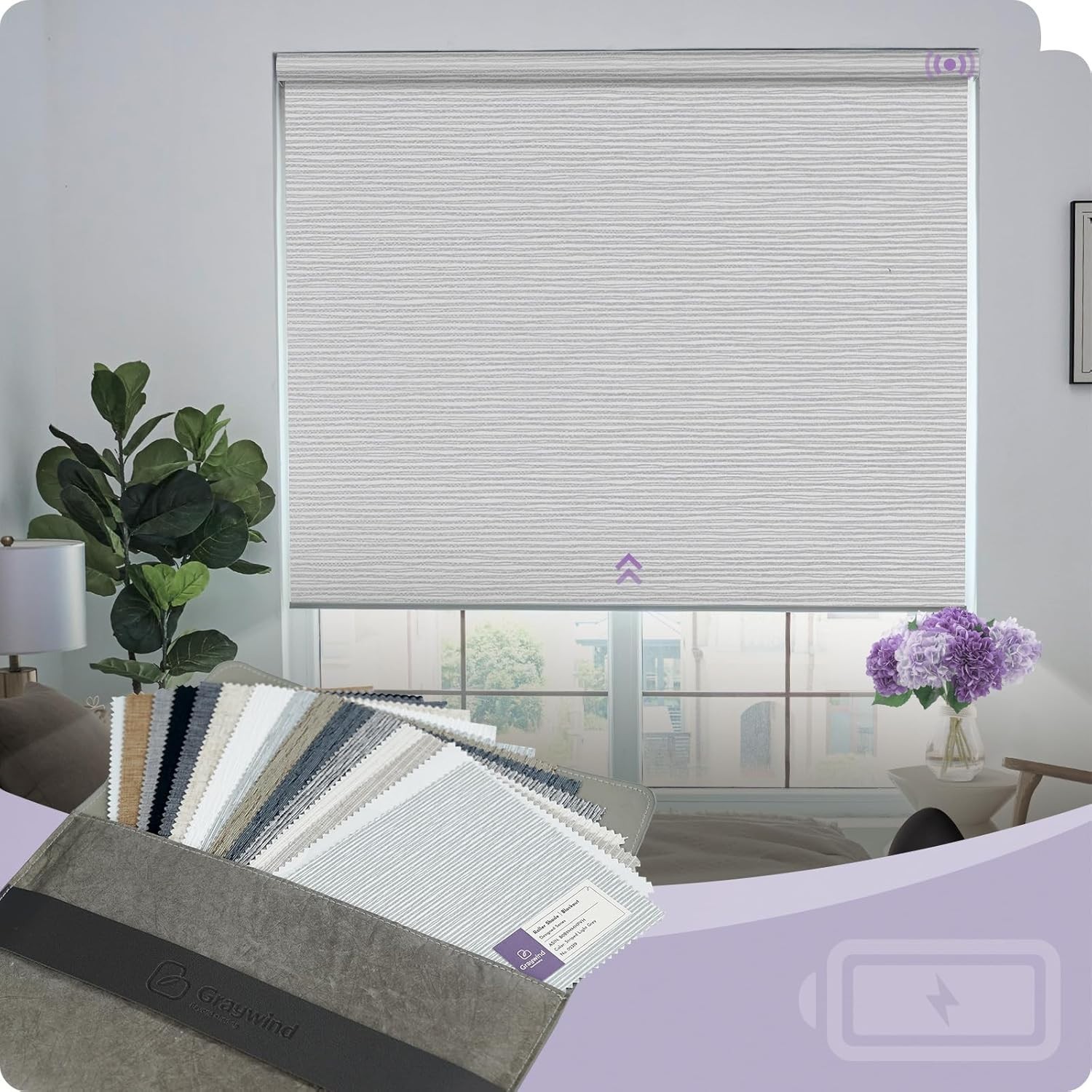 Cordless Blackout Roller Fabric Samples 60″x60″ for Home & Office |