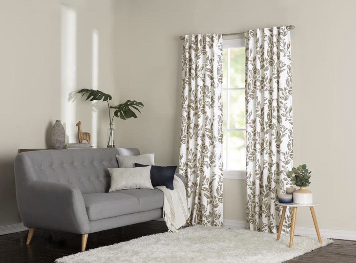 84″ Botanical Trellis Blackout Thermal Lined Single Curtain Panel (Choose Color)