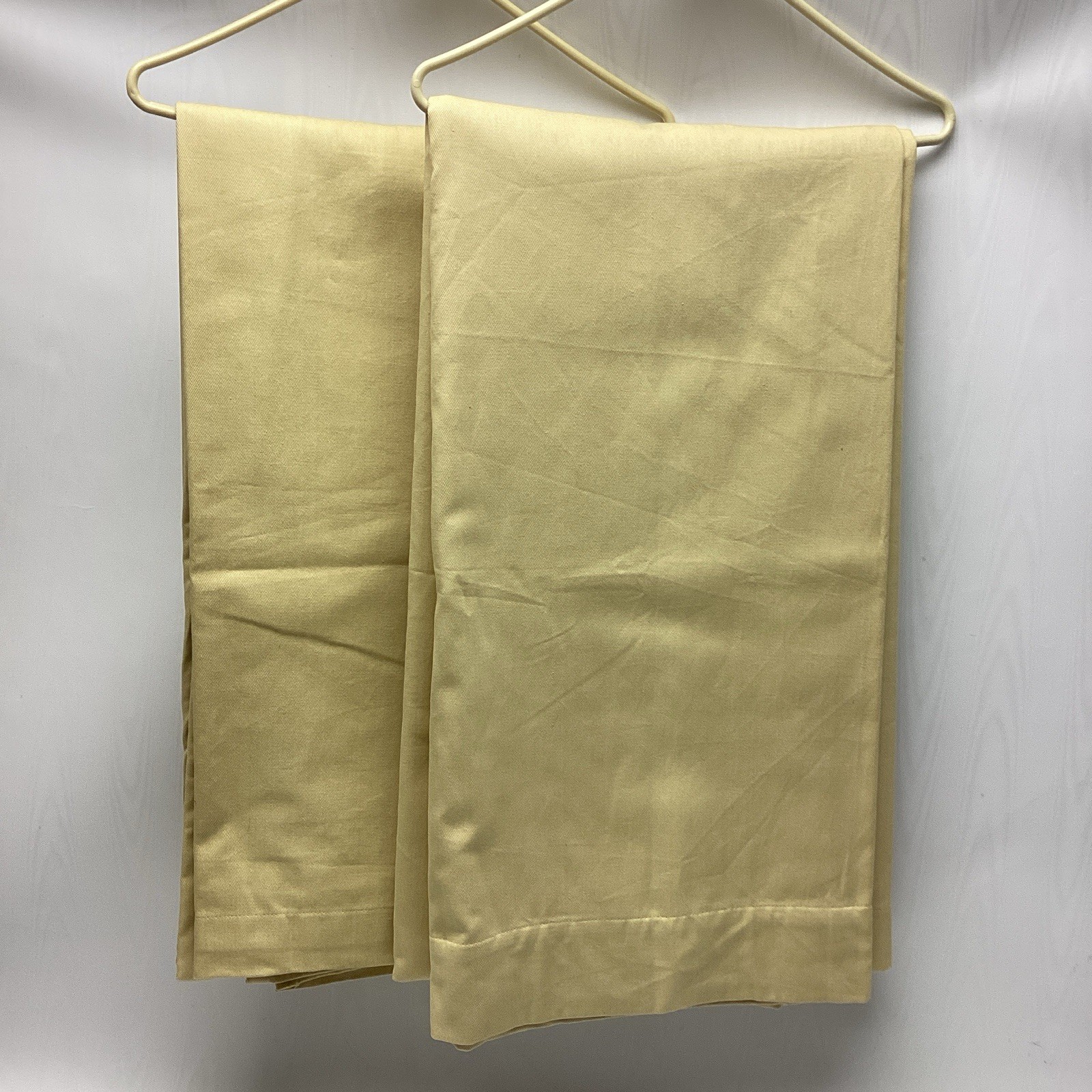 Ballard Designs Maize Gold Twill Drapery Panels 54” X 108” Lot of 2 Lined EUC