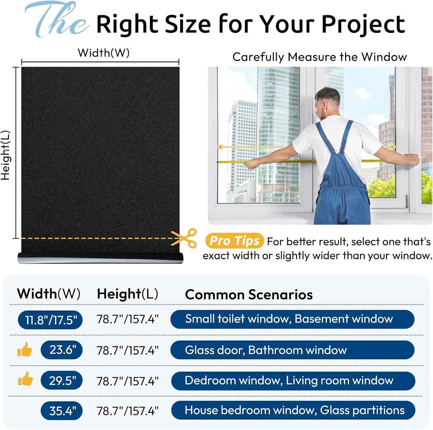 Removable Blackout Window Film – Easy Static Cling, Light Blocking Solution