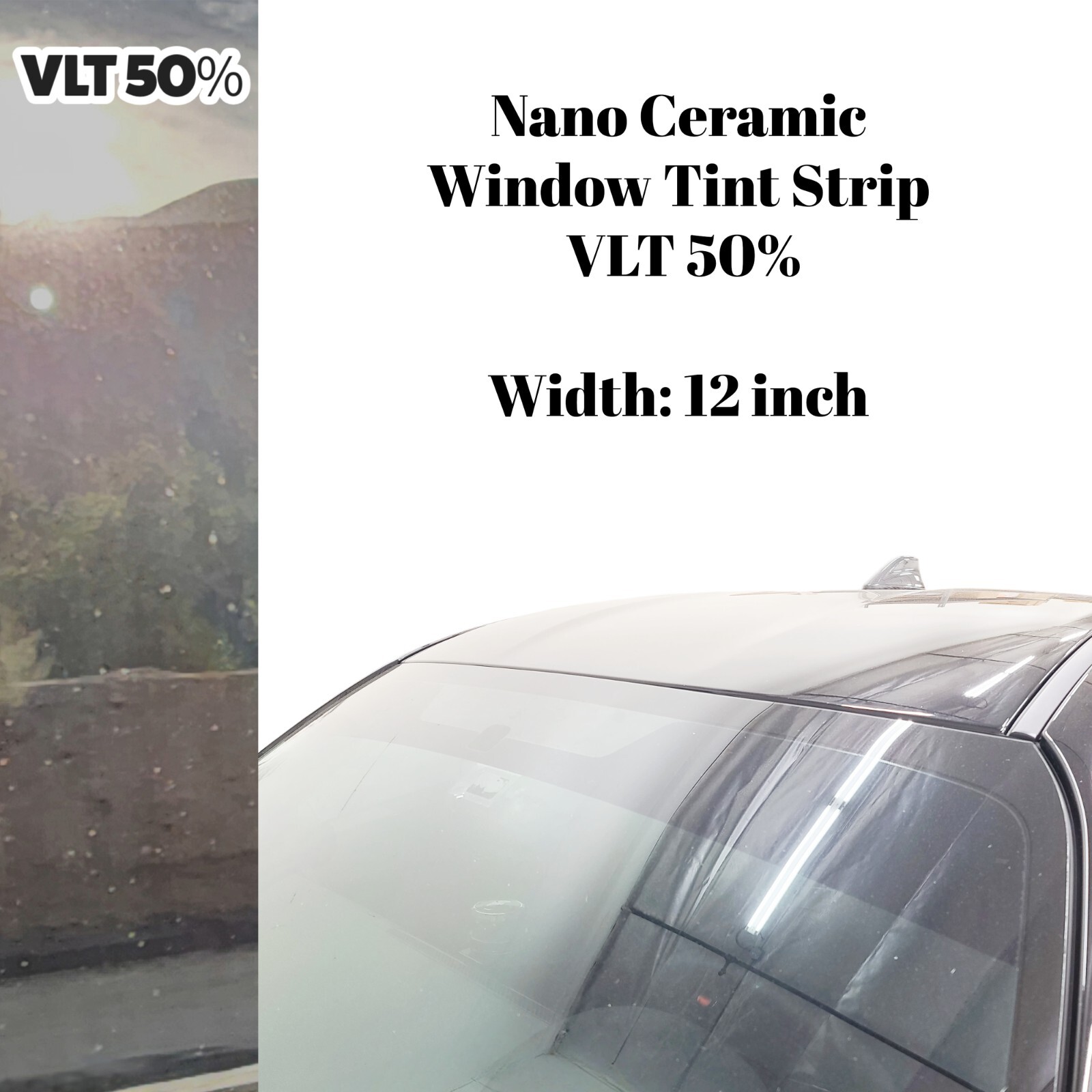 Uncut Roll Window Glass Tint Strip Nano Ceramic VLT 50% Shade Car Home Office