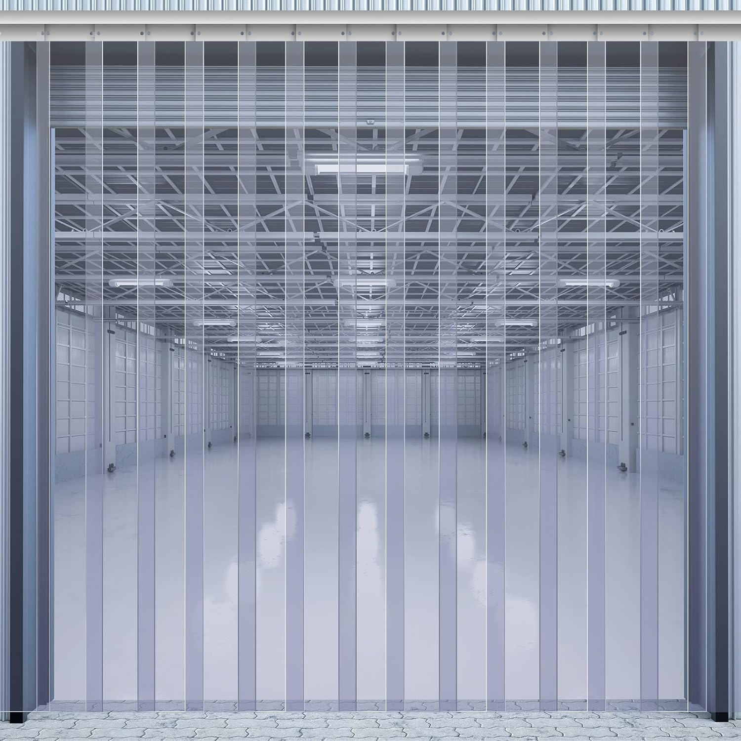 Heavy-Duty PVC Strip Door Curtain Kit for Freezers & Warehouses