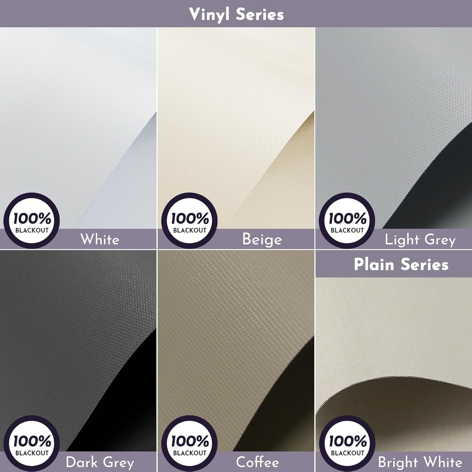Luxurious 100% Blackout Roller Shades for Home & Office – Waterproof & Cordless