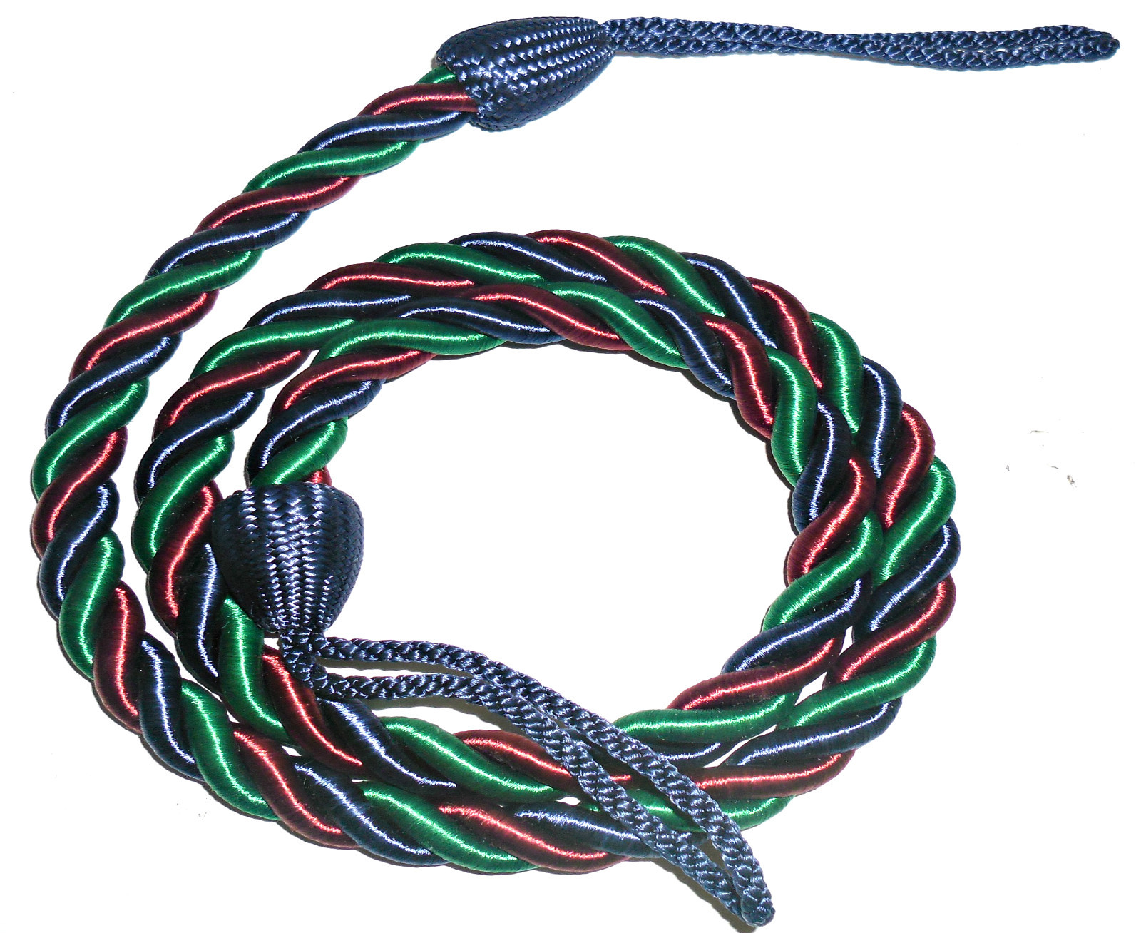 STUNNING SILKY TWISTED ROPE CURTAIN TIE BACKS, X2, VARIOUS COLS, ART 1085