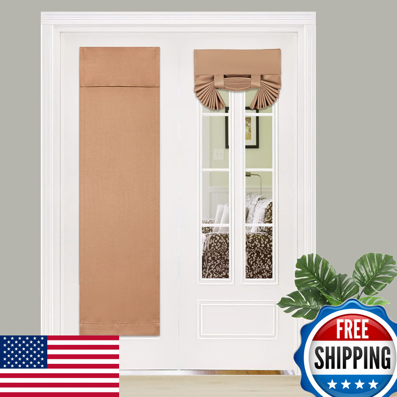 Pi Blackout French Door Curtain 2 Panelsprivacy Thermal Insulated Tie Up Door