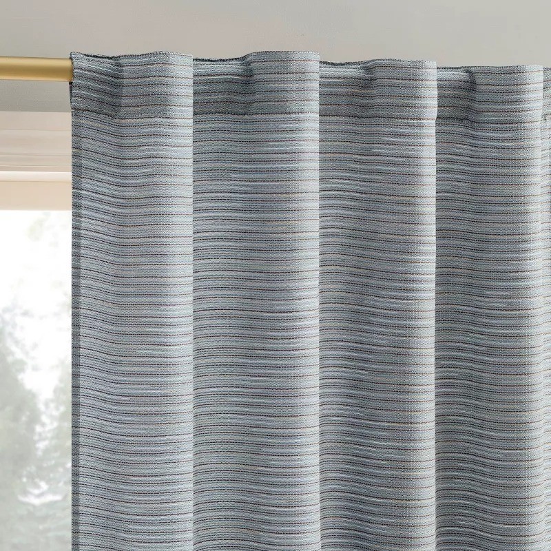 1pc 40"x63" Laurel Textured Space Dye Semi-Sheer Back Tab Curtain