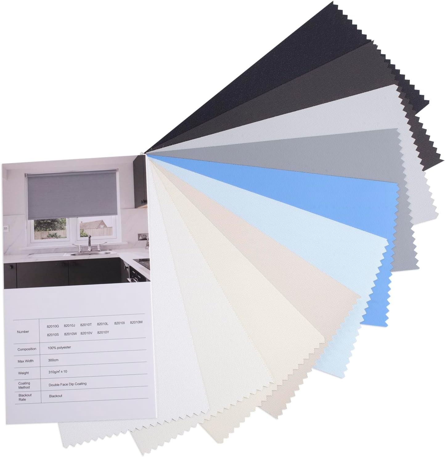 Zshine Motorized Blackout Window Blinds Customize Width (23-95 Inches) Remote