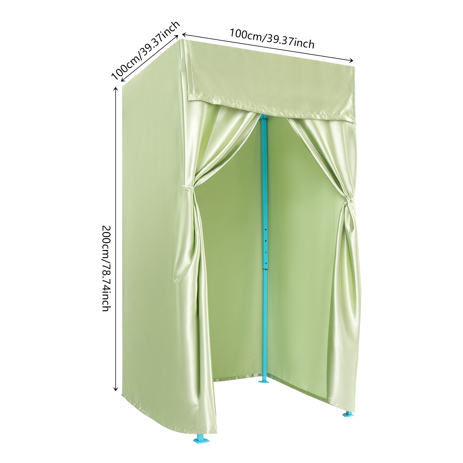Foldable Fitting Room Portable Freestanding Privacy Dressing Room 100x100x200cm