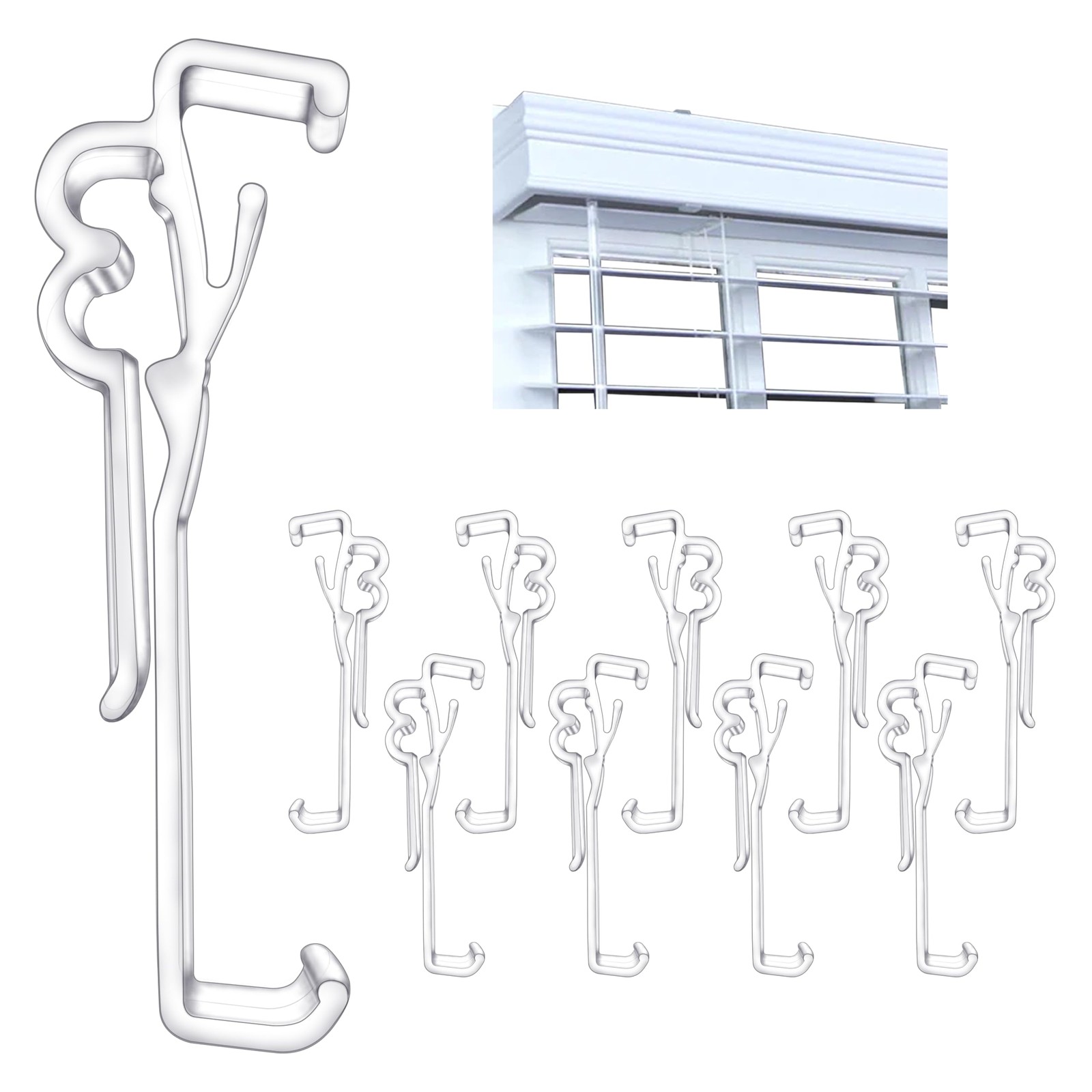 Amazing Drapery Hardware 3.0 Inch Clear 0.4″W x 3″L (Pack of 10),