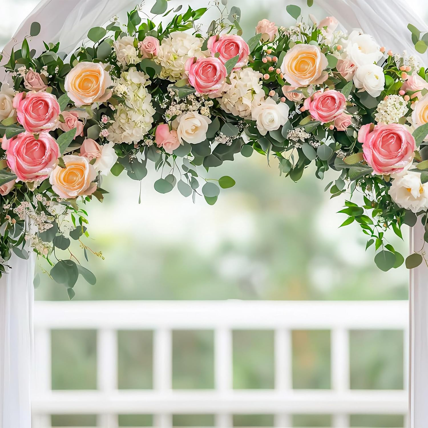 12Pcs Realistic Fake Light Pink Roses Faux Flowers with Long Stems, Artificial S