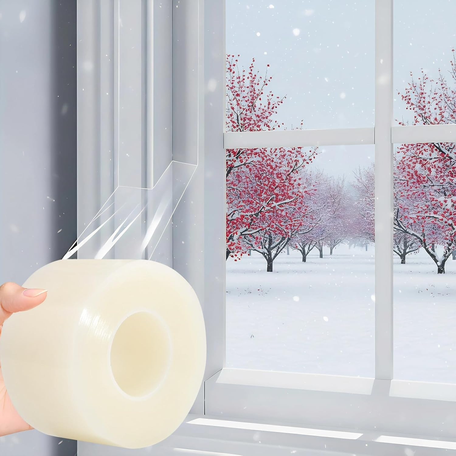 35 Yard Clear Insulating Window Door Tape Cold Resistant & Residue-Free for Home
