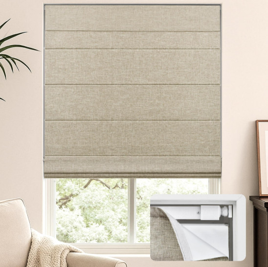 NEW LazBlinds Beige Roman Shade Cordless 20″ W x 60″ L, Open Box