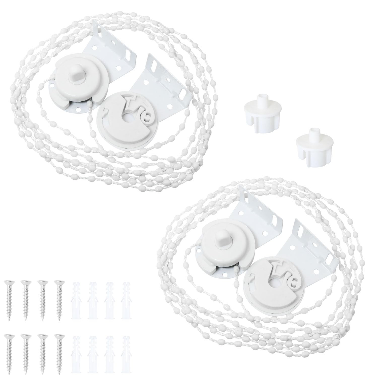 2PCS Plastic Roller Shutter Bracket Set with Cord Chain Roller Shade Accessories