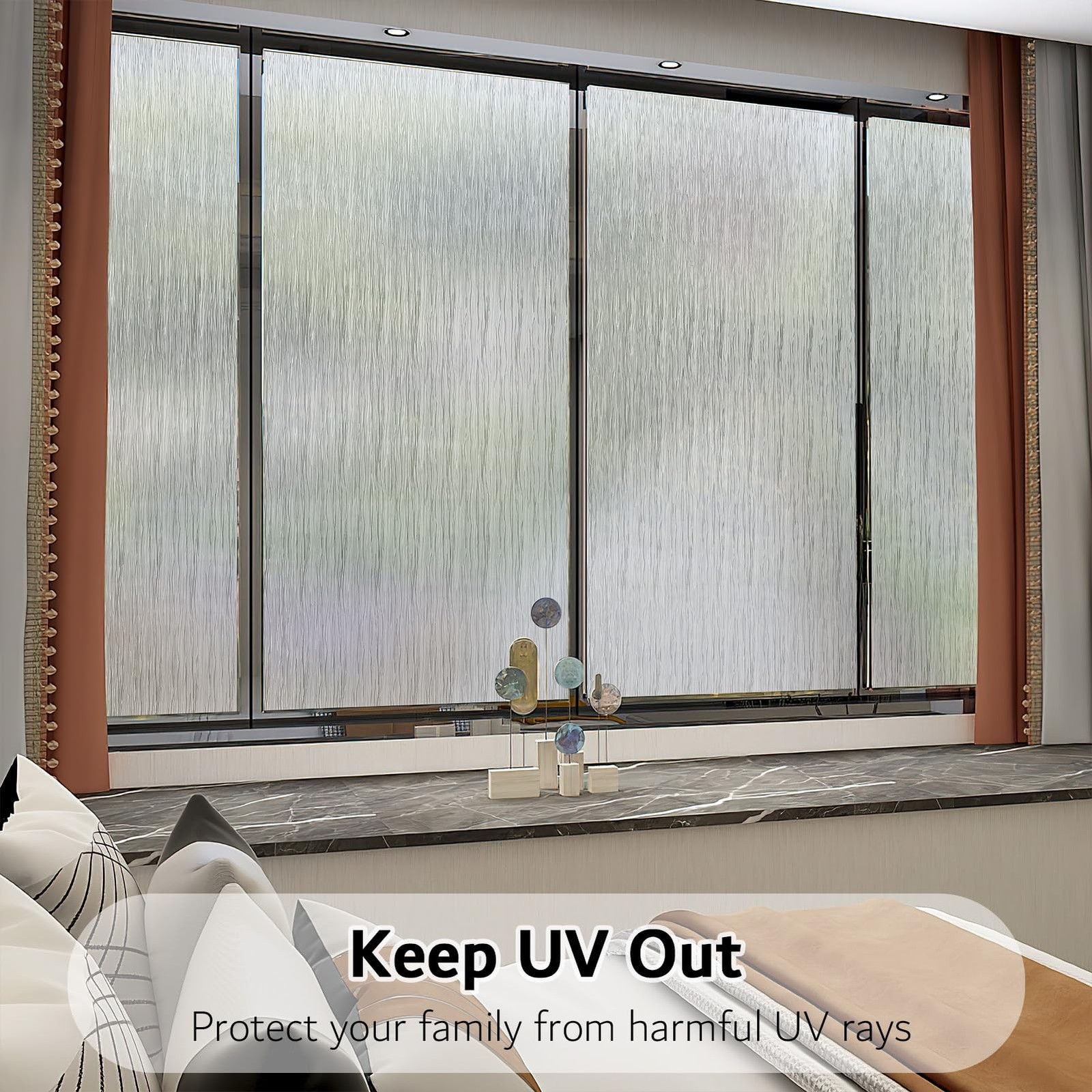 VELIMAX Translucent Window Film 17.7×78.7″ Non-Adhesive