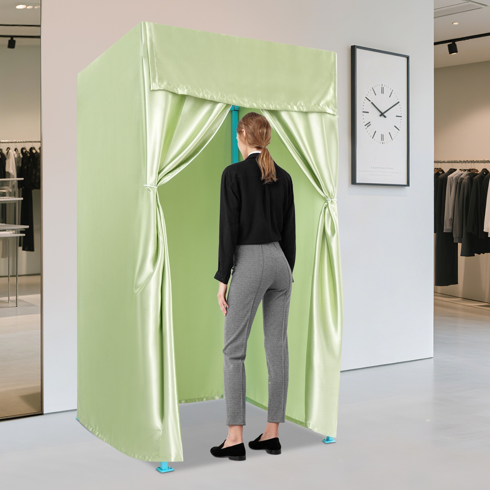 Foldable Fitting Room Portable Freestanding Privacy Dressing Room 100x100x200cm